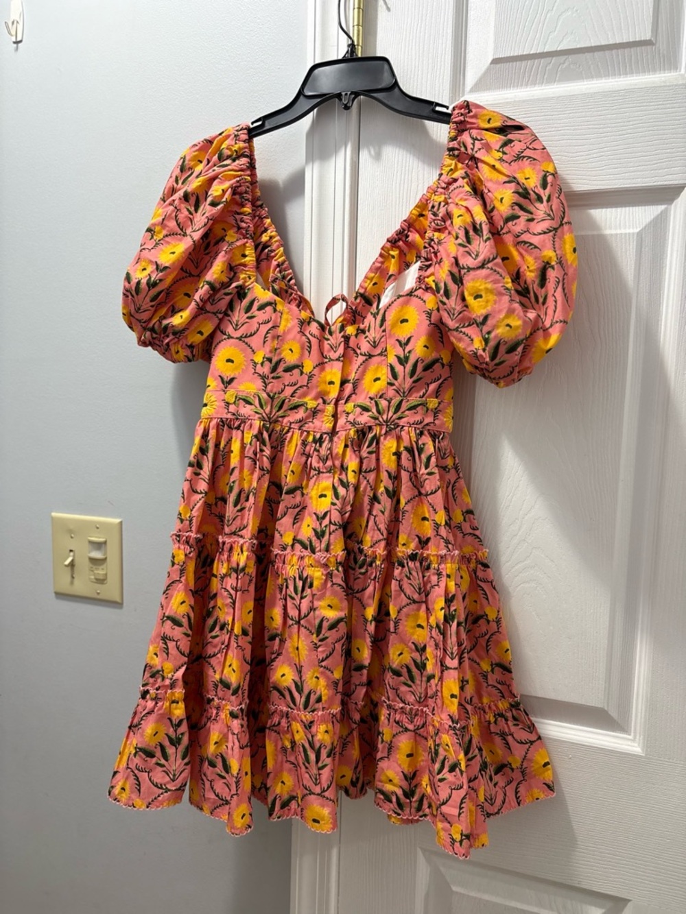 Agua by Agua Bendita Manzanilla Embroidered Cotton Poplin Mini Dress NWOT - Picture 2 of 3